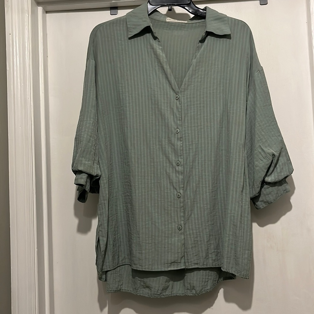 Oversized button down